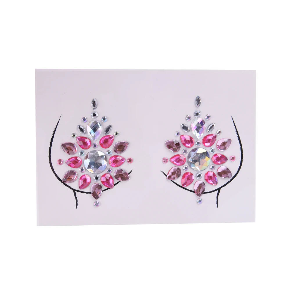 

Self Adhesive Crystal Sexy Bra Stickers Shiny Diamond Breast Chest Bra Pad Sticker Nipple Cover Crystal Beads Bra Accessories