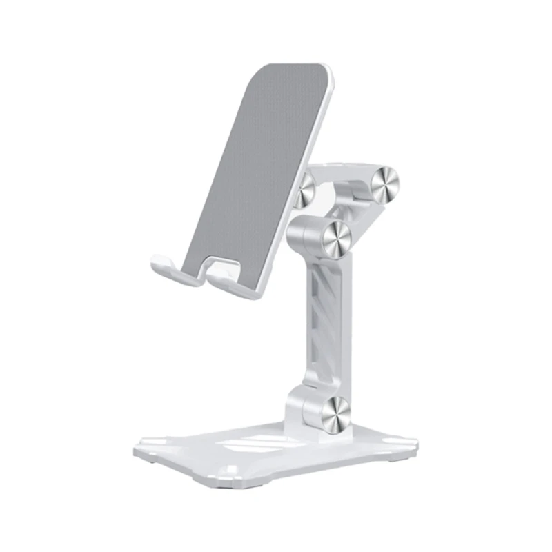 

K92C Foldable Cell Phone / Tablet Stand, Non Slip Cradle Dock Stable Desktop Holder Angle Adjustable for Video Live Streaming