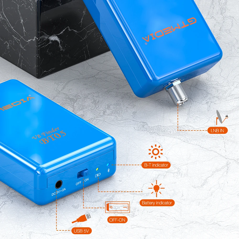 Спутниковый искатель GTMEDIA V8 Finder BT05 цифровой DVB S2 Gt медиа Sat HD для Android IOS Freesat Satfinder TV |