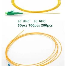 50pcs100pcs200pcs LC fiber pigtails 0.9mm SM LC/UPC LC/APC 1.5m optical fibre pigtail yellow cable 9/125um OS1 OS2 free Shipping
