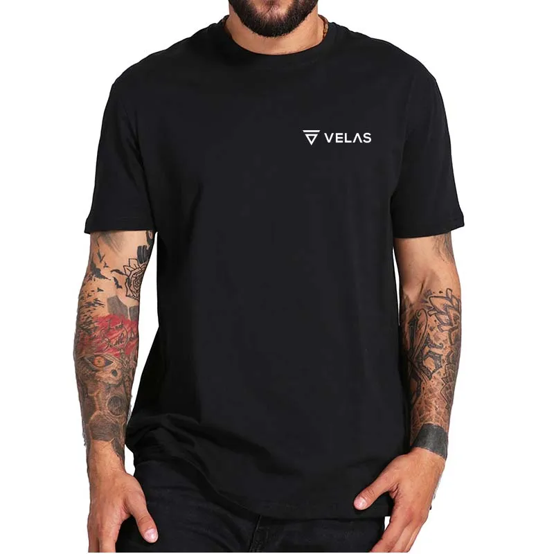 Velas Crypto VLX Altcoin T-Shirt Crypto Coin Blockchain Funny Men's Clothing Soft Comfortable Casual 100% Cotton Tops