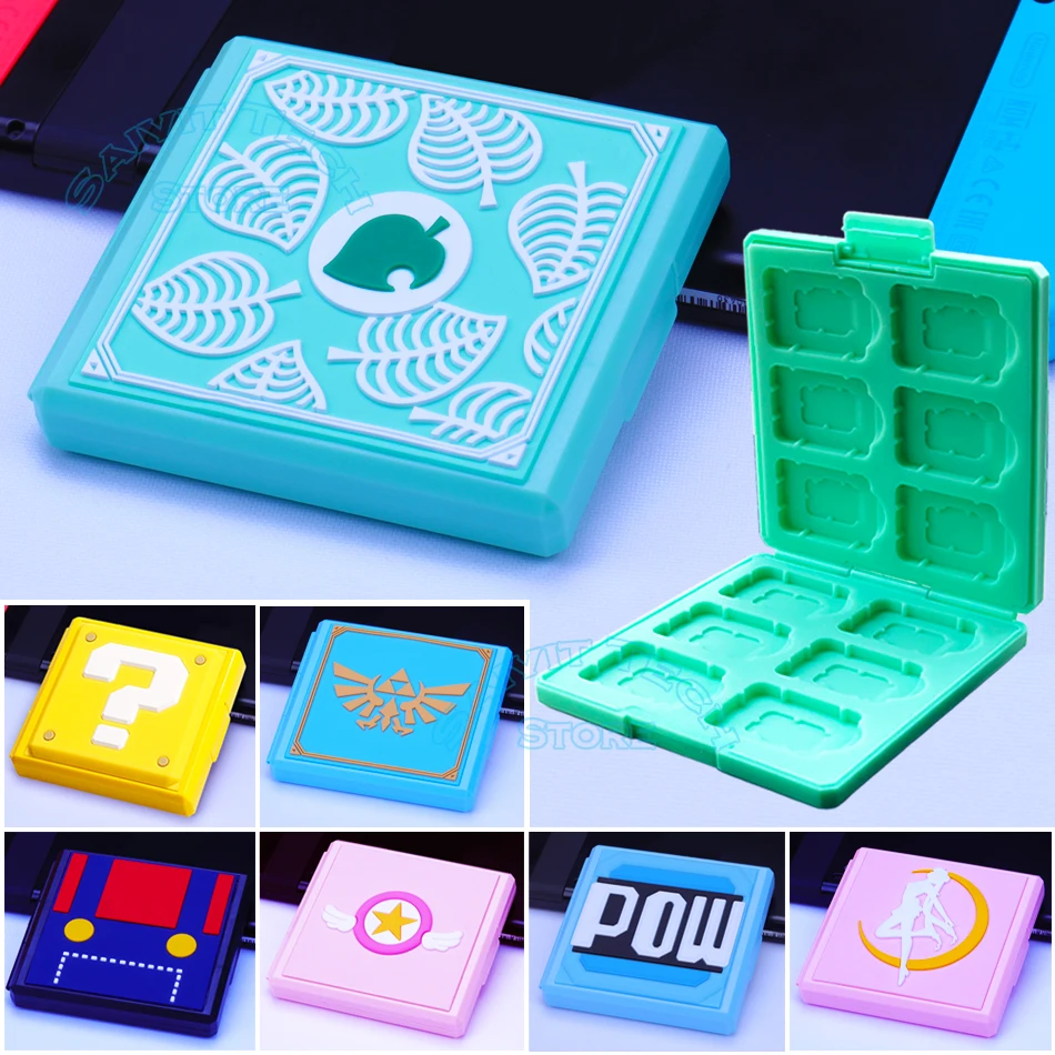 

For Nintend Switch Covers Pink Cute Anime Game Card Case Animal Crossing Series SD Cards Storage Box for Nintendo Switch/Lite
