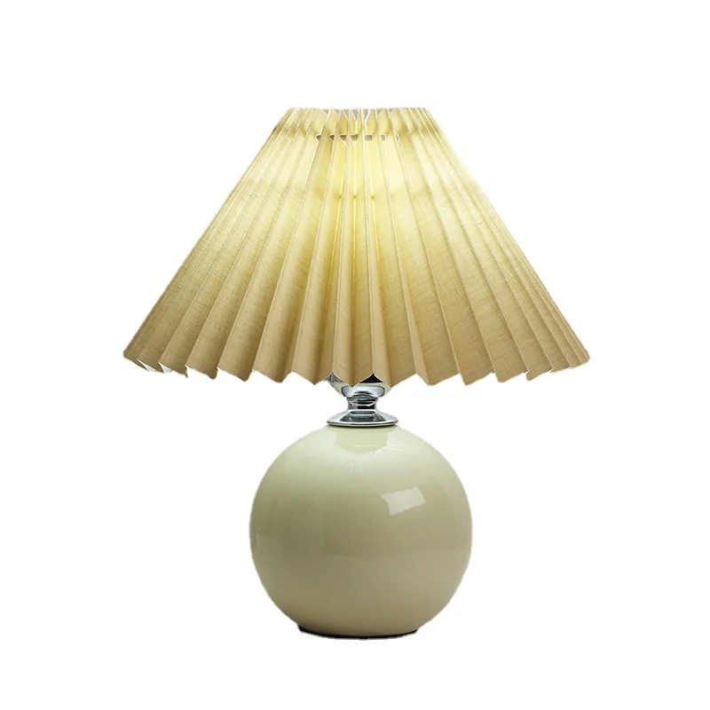 Юго-Восточная Азия лампа для прикроватного столика плиссированная керамические