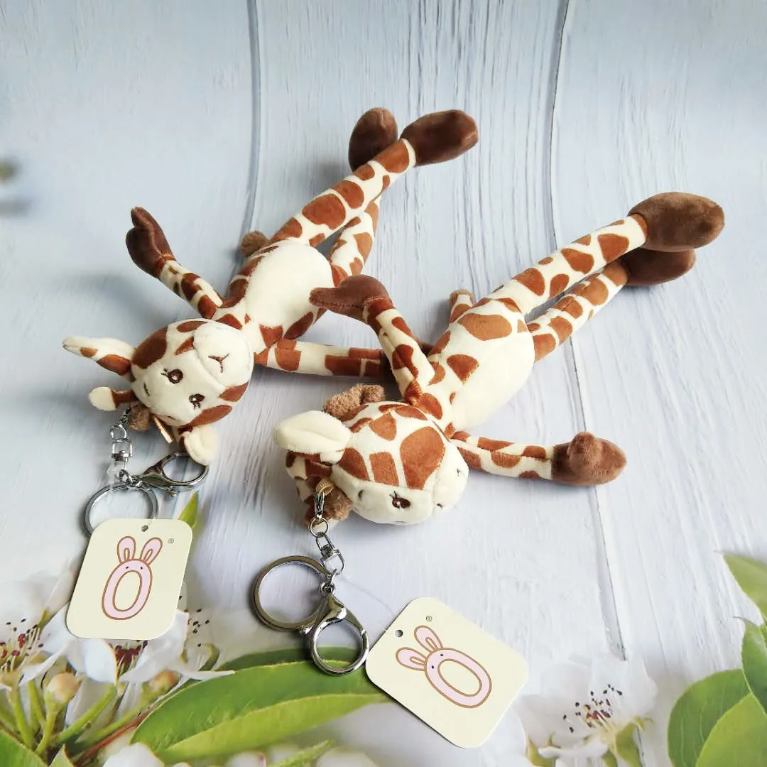 

Creative New Deer Plush Toy Keychain Knapsack Pendant Boutique Key Chain Claw Machine Doll Keyring