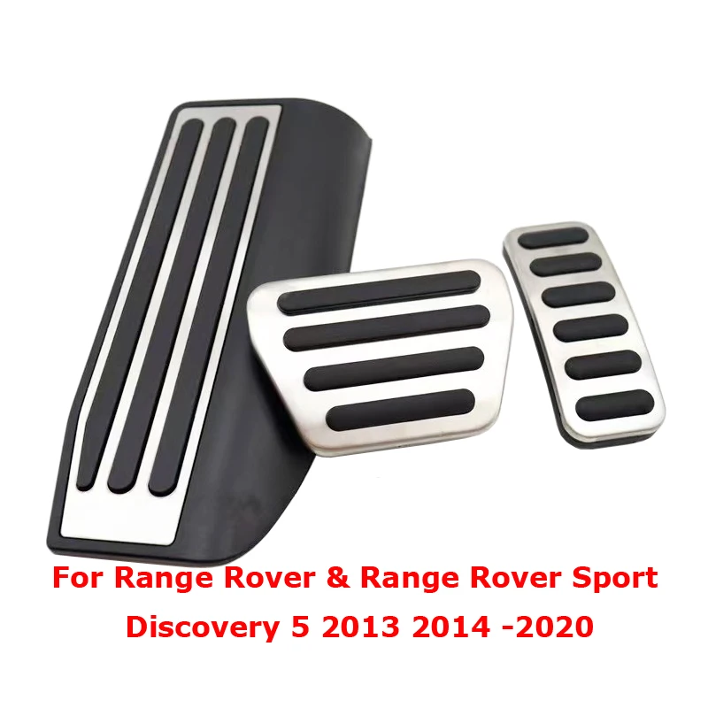 Cubiertas de Pedal de freno de combustible de Gas para coche Range Rover Sport Discovery5, cubierta de pedales de reposapiés, estilismo de coche, 2013, 2014, 2015-2020