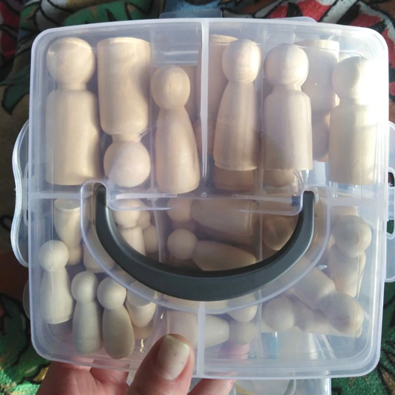 50 деревянных неокрашенных семейных кукол детская Свадебная кукла украшение для