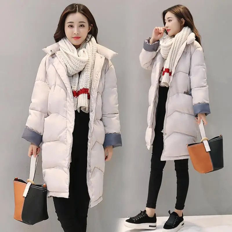 Куртки Новые Длинные парки детская верхняя одежда S-3XL Женская куртка-пуховик для