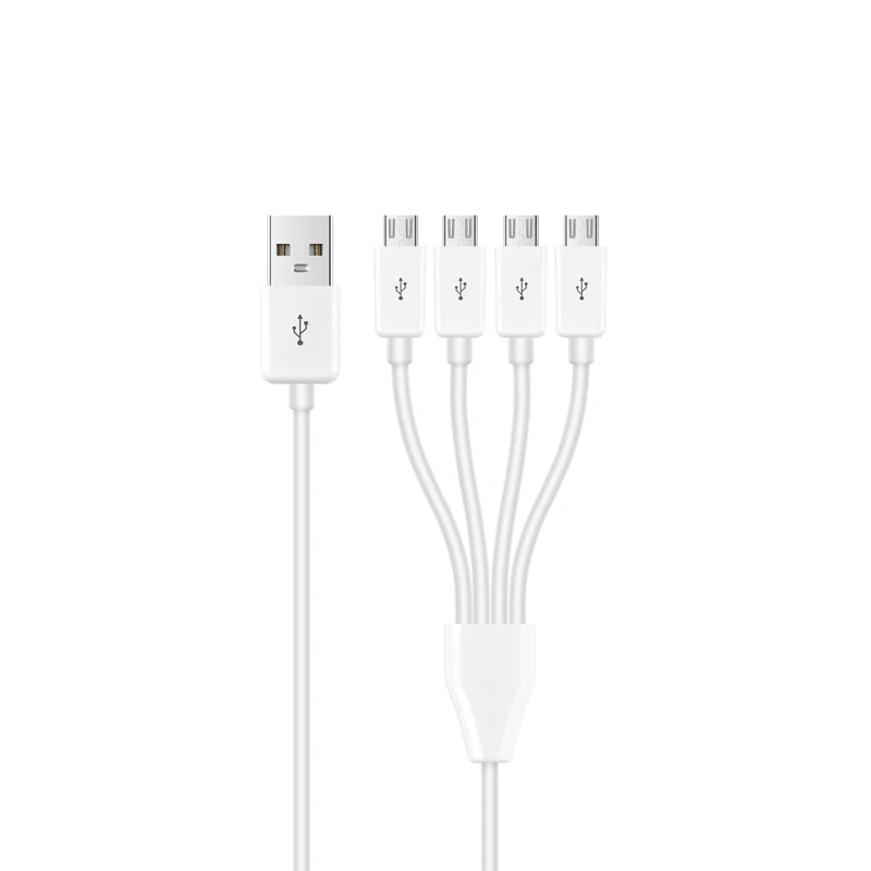 50 см 4 в 1 Micro USB зарядное устройство Кабель питания 4 Micro USB устройства сразу