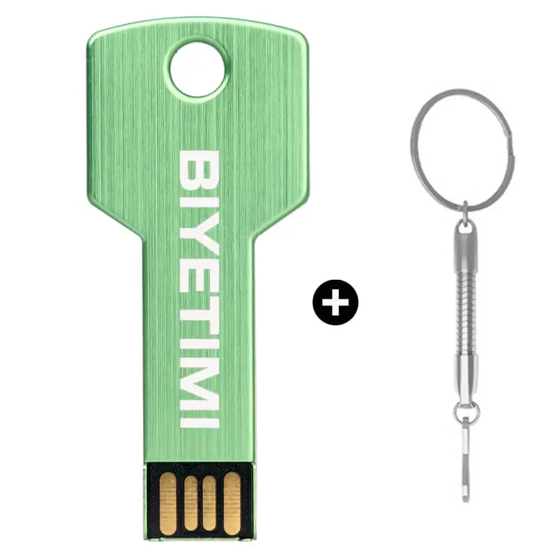 Usb флеш-накопитель biyetimi Corloful Key 8 ГБ 16 ГБ 32 ГБ 64 ГБ Memory Usb Stick 2,0 Флешка для ПК - Цвет: Зеленый
