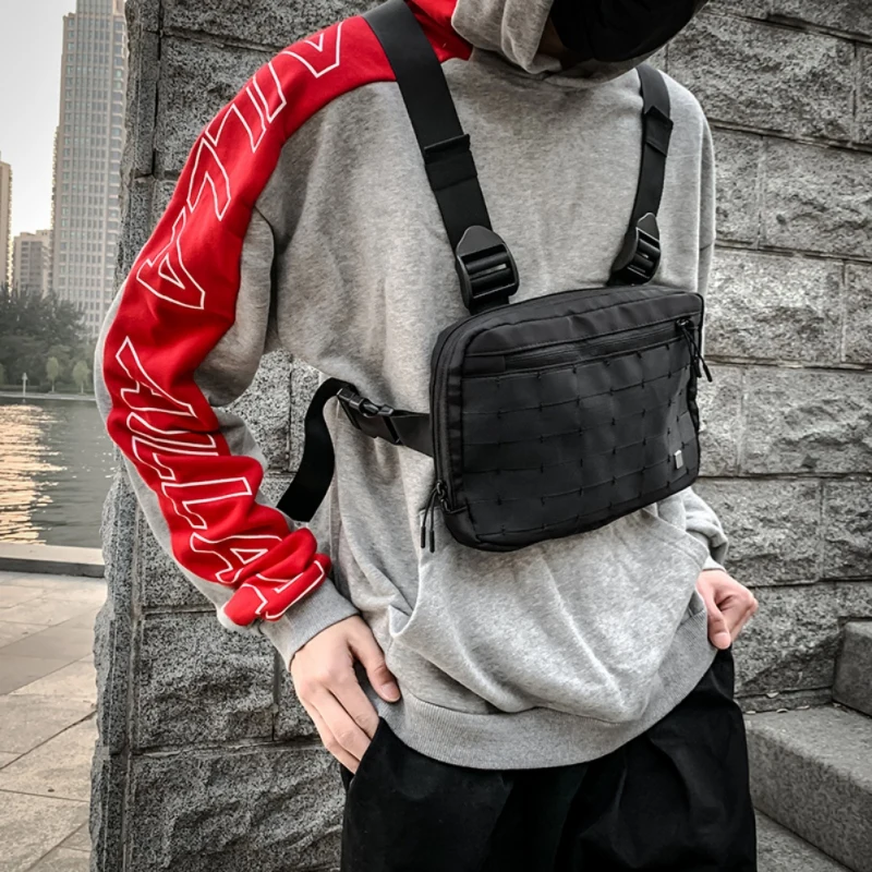 

Tactical Men's Hip Hop Street Clothing Chest Bag Chest Bag Net Red Tide Brand Tactical Bag