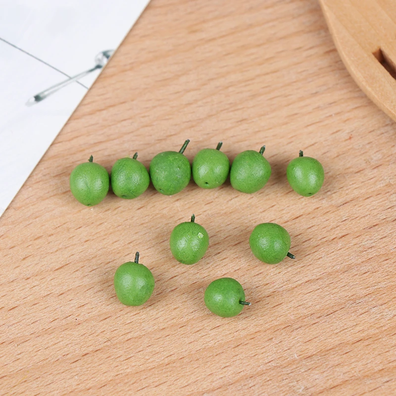 Новинка 1/12 Кукольный дом Миниатюрный Аксессуары мини Смола Зеленое яблоко