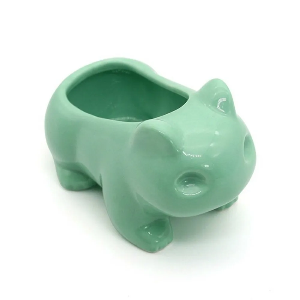 Kawaii животный керамический цветочный горшок Bulbasaur для суккулентов плантатор