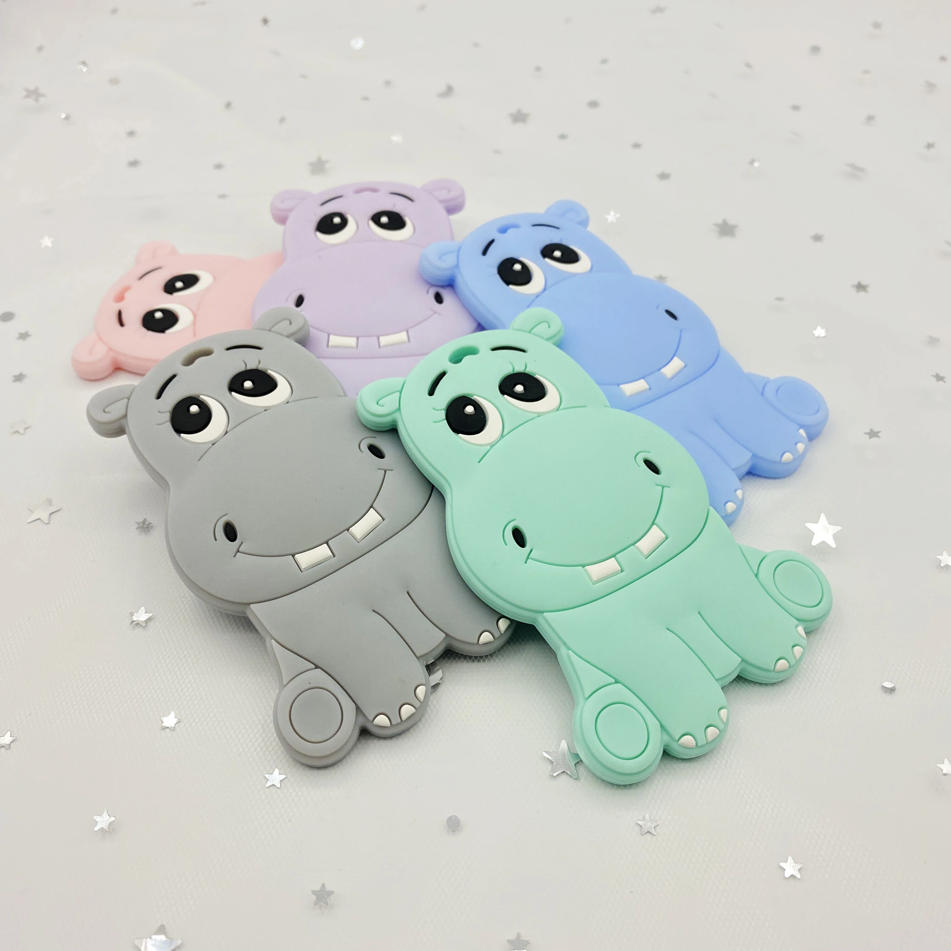 5 шт. пищевой силикон зубной прорезыватель для малышей грызунок кулон