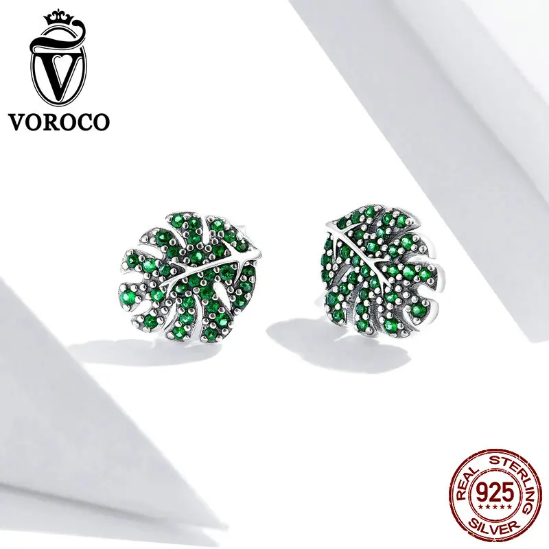 VOROCO 2020 модные роскошные серьги гвоздики из стерлингового серебра 925 пробы с