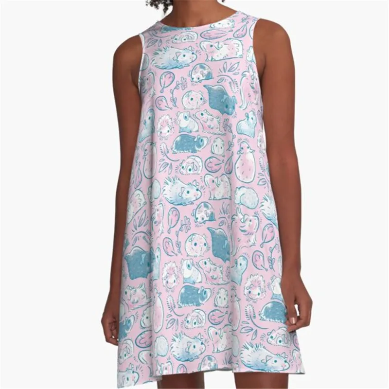 

Fashion Women summer dresses Halloween llama Printed A-Line Boho Dress for women harajuku Sexy ladies mini short beach dress