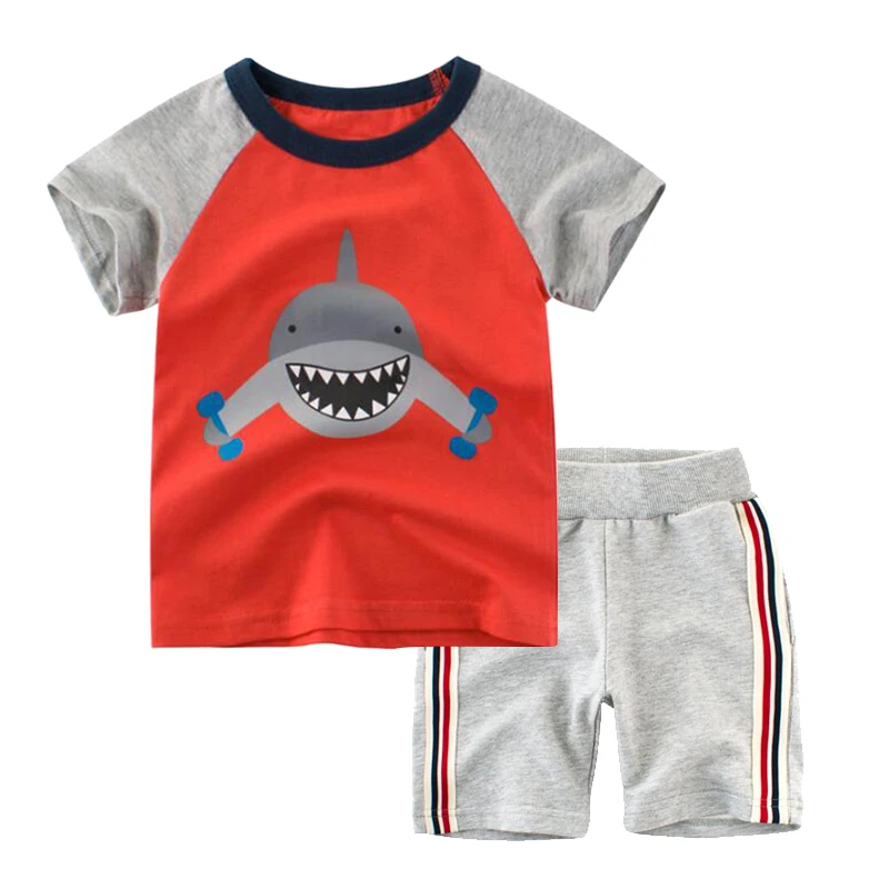 Комплект летней детской одежды BINIDUCKLING для мальчиков детская одежда мультяшная