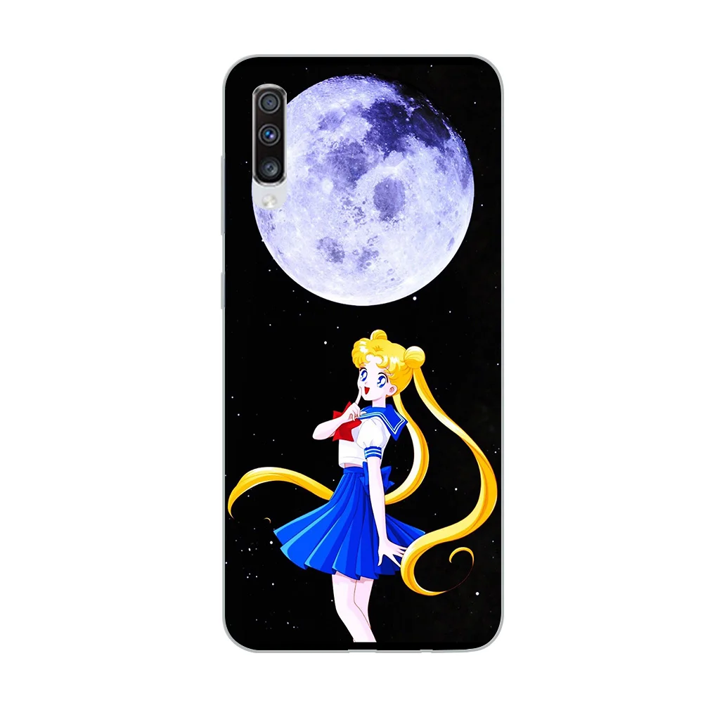 ciciber Phone Case Anime Sailor Moon Cover for Samsung Galaxy A50 A70 A80 A40 A30 A20 A60 A10 A20e Soft Silicone TPU Funda Coque |