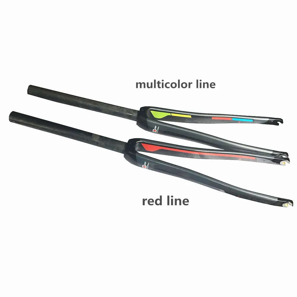 Полностью Карбоновая вилка T800 для дорожного велосипеда задняя фара 1-1/8 700c