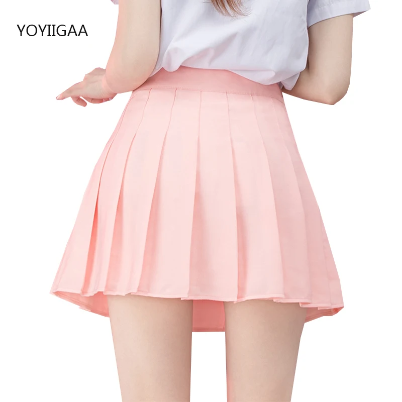 Модные женские юбки без шорт Женская плиссированная юбка с высокой талией