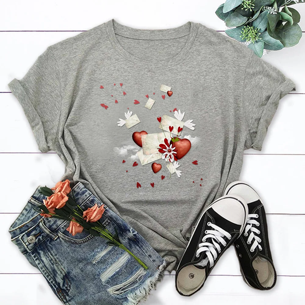 

Valentine'S Day Fashion Summer Tops T Shirt Women Tshirt New Tshirt Graphic Tee Women T-shirt Female Tee Shirt TX10065