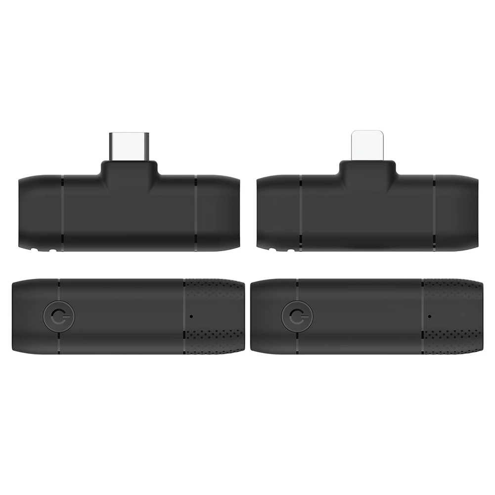 

Wireless Lavalier Microphone Receiver Transmitter Type-C/Lighting Video Recording Mic System for Live Broadcast