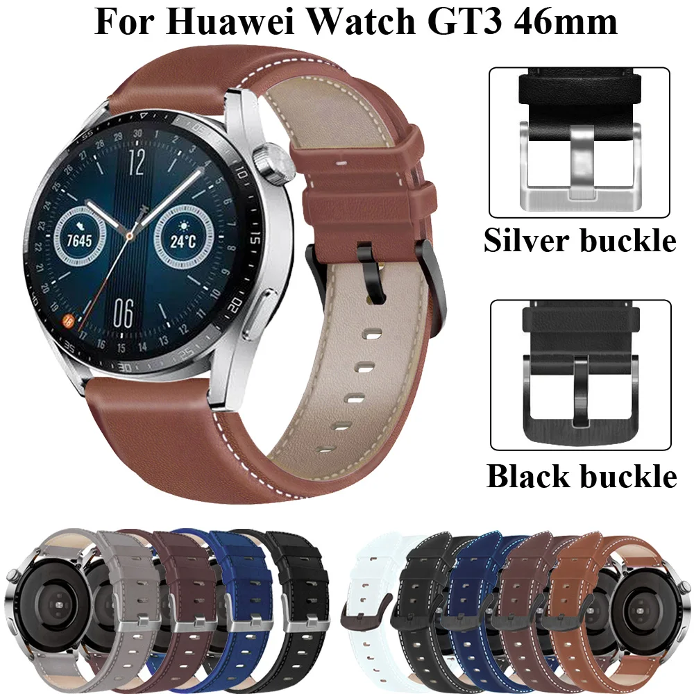 

Smart Watch Leather Band for Huawei Watch GT3 GT 3 runner 46mm Wristband Replacement 22mm Wrist Straps GT 2 GT2 Pro Correa Belt