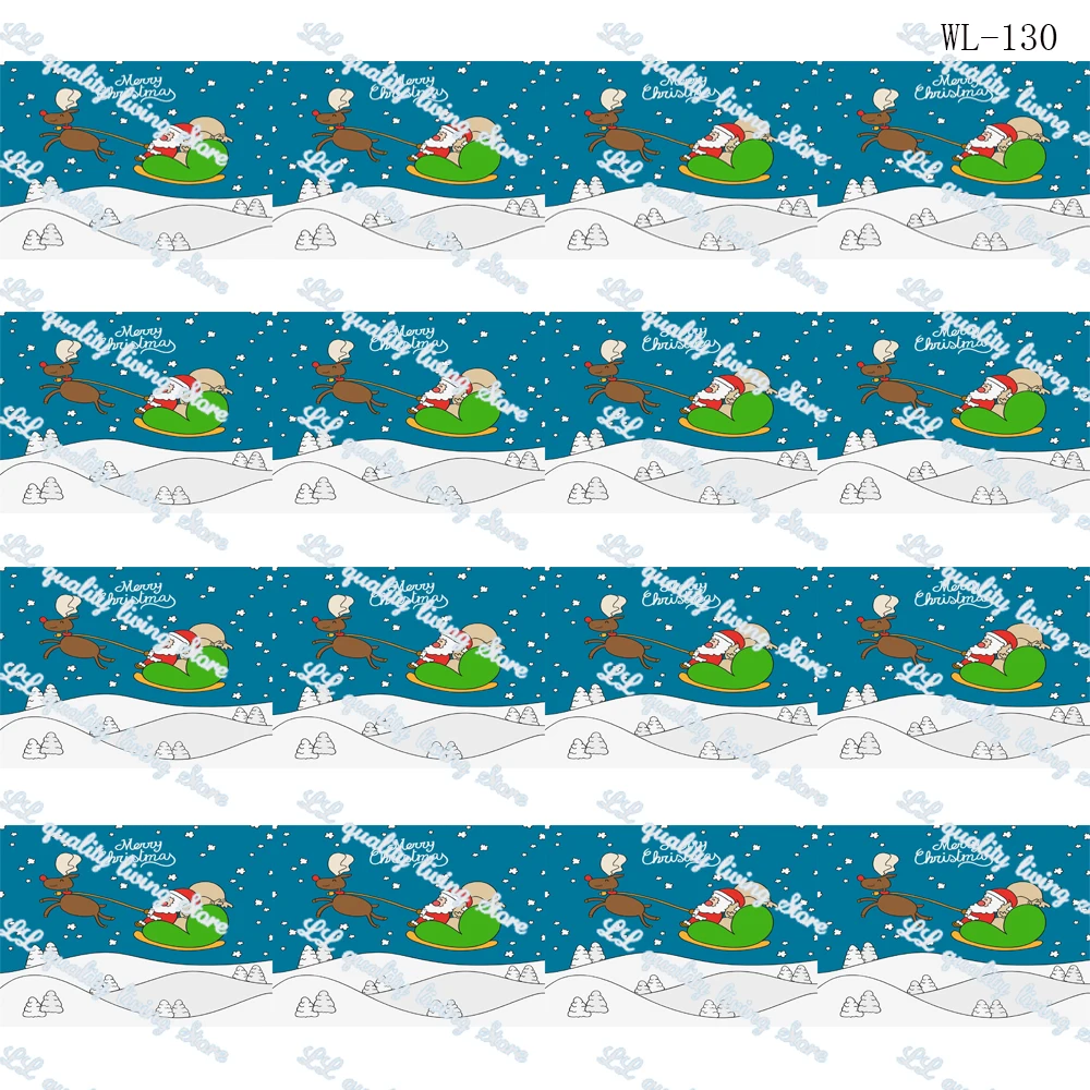 Бант для волос WL 1 дюйм с рождественским принтом | Дом и сад