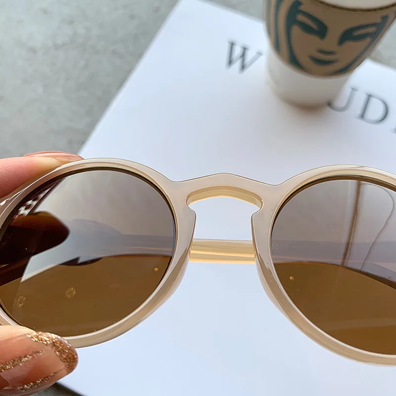 Retro Round Sunglasses Women Brand Designer Vintage Sun Glasses Female Black Outdoor Eyewear Fashion Ins Style Popular | Аксессуары для