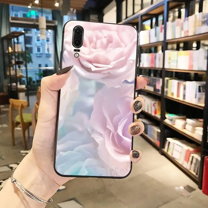 

Colorful Flower Rose Peony Phone Case For Huawei honor Mate P 10 20 30 40 i 9 8 pro x Lite smart 2019 nova 5t