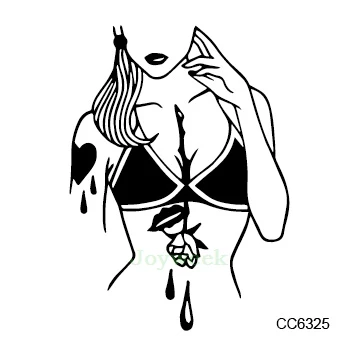Водостойкая временная татуировка наклейка make love Сексуальная винтажная тату-наклейка для старой школы s флэш-тату поддельные татуировки для девушек женщин и мужчин - Цвет: Оранжевый