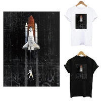 aesthetic aerospace iron on patches for clothing diy a level washable t shirt thermal sticker on clothes heat transfer accessory