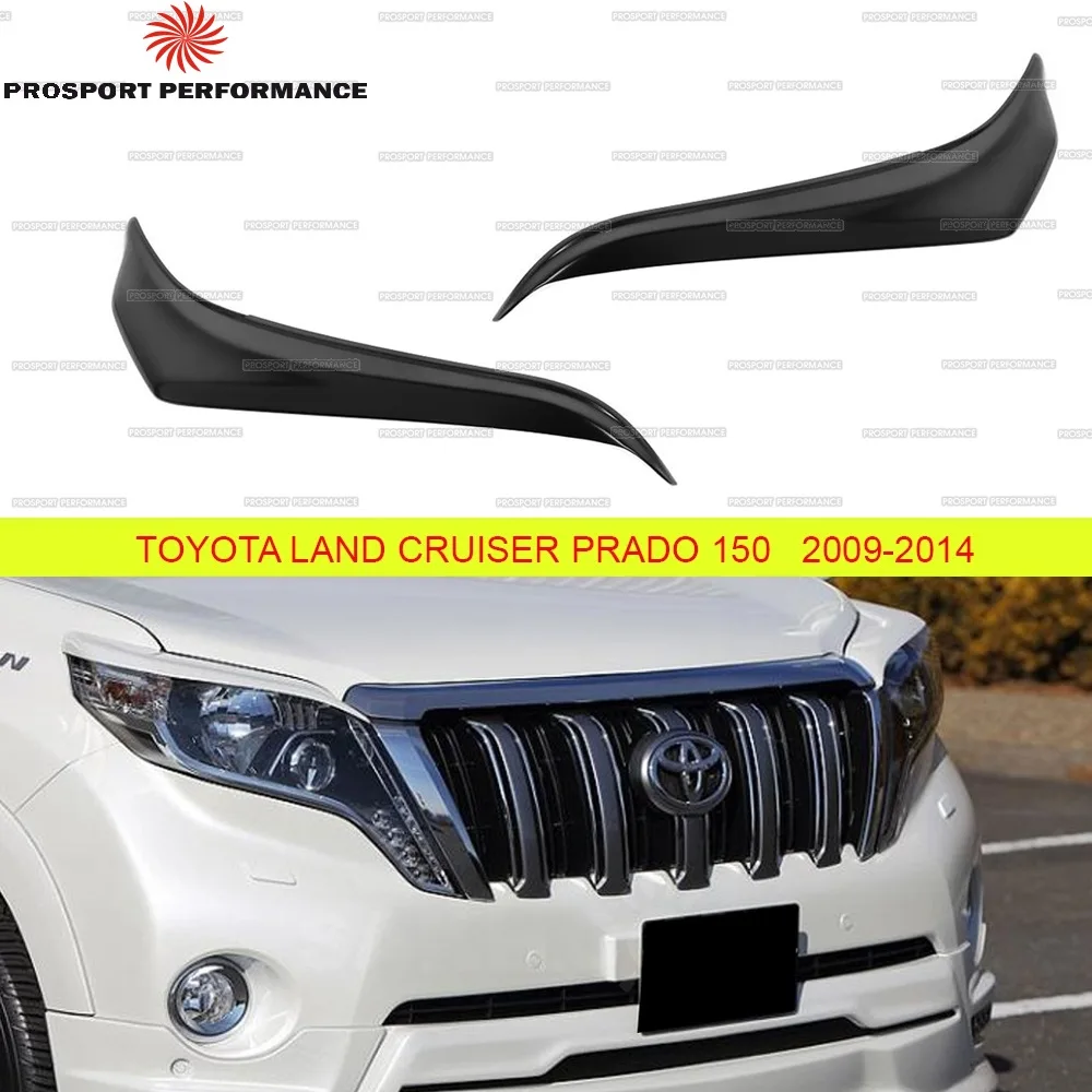 Накладки на фары Jaos Style реснички брови веки для Toyota Land Cruiser Prado 150 2009 2014 ABS пластик