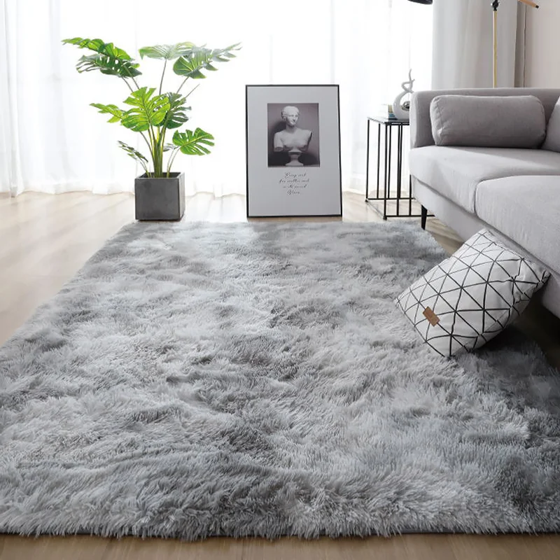 

Gradient Carpet 2021 New Fashion Area Mats For Living Room Bedroom Variegated Soft Comfortable Plush Carpet Gray Modern Rugs
