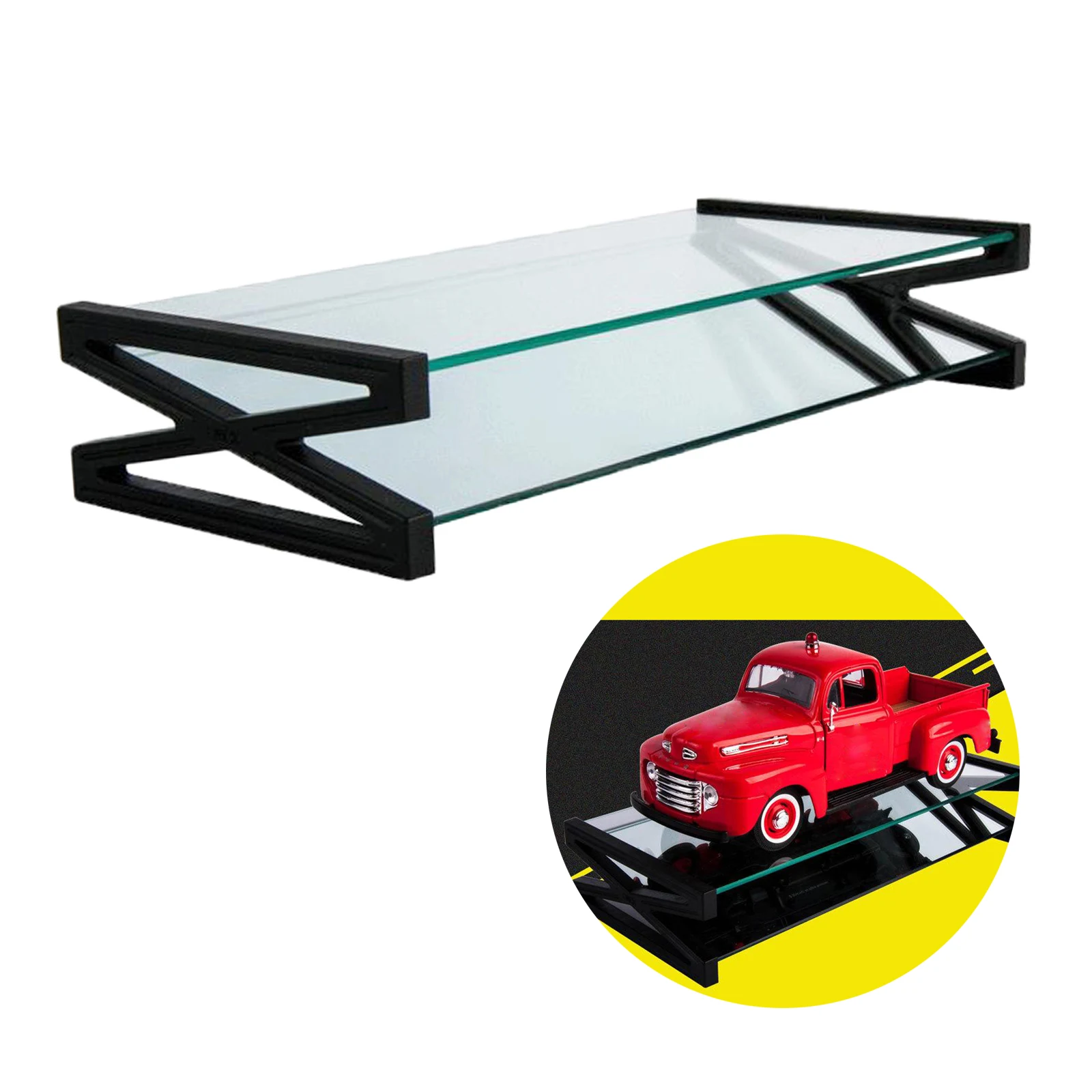 1/24 стеклянная подставка для дисплея основание держателя витрина модели