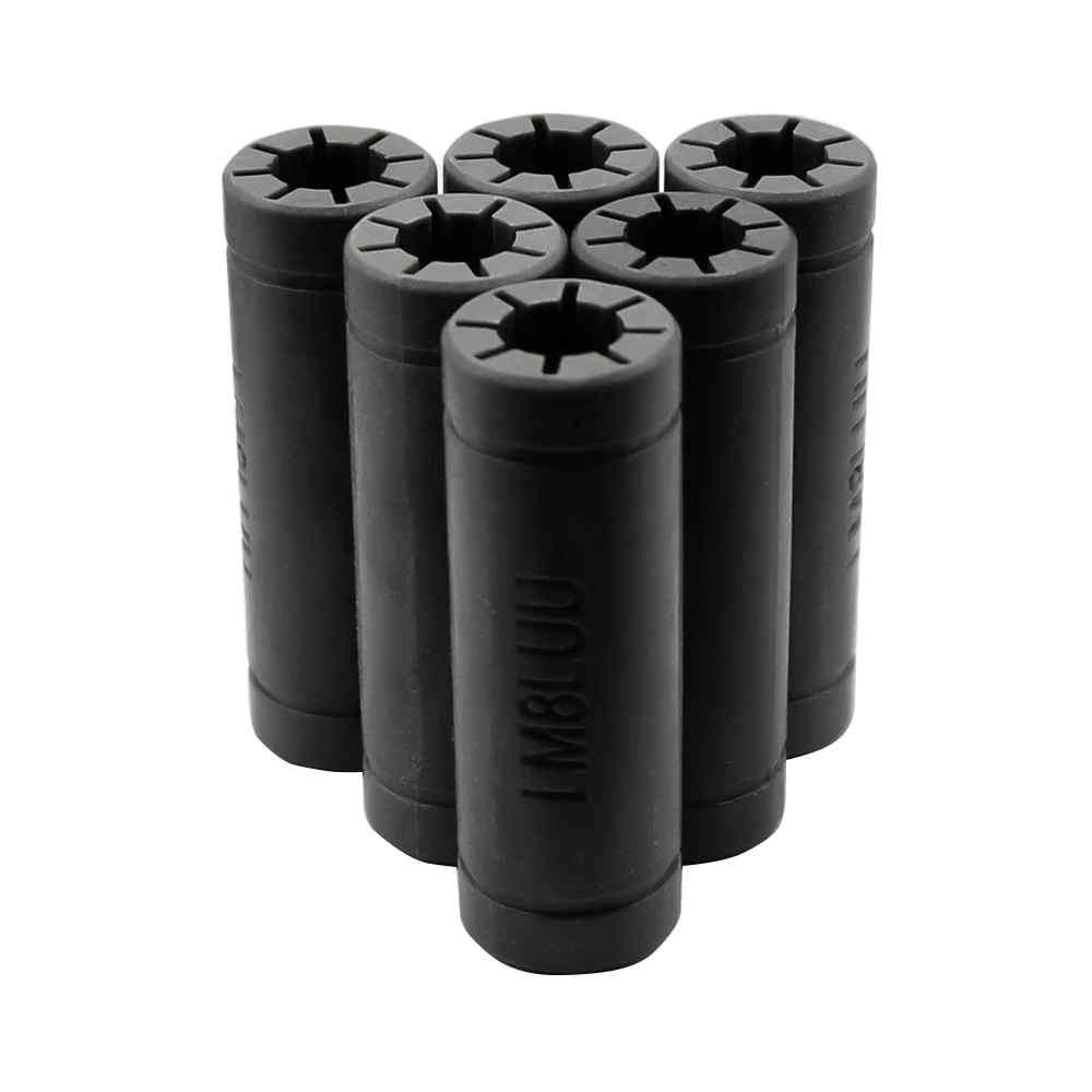 Линейные подшипники LM8LUU твердые полимерные втулки LML8UU 8 мм 8*15*45 серого цвета