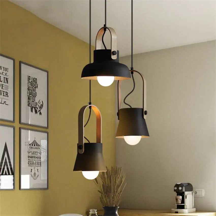 Nordic Pendant Lights Loft Iron Restaurant Living Room Bedroom Hanging Lamp Home Indoor Kitchen Fixtures Lighting Cafe Luminaire | Лампы и