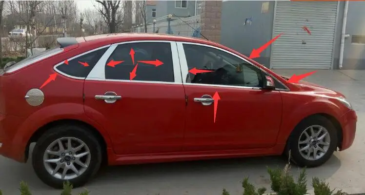 Для ford Focus Mk3 2005 2012 Седан хромированная дверь Верхняя Нижняя оконная подкладка