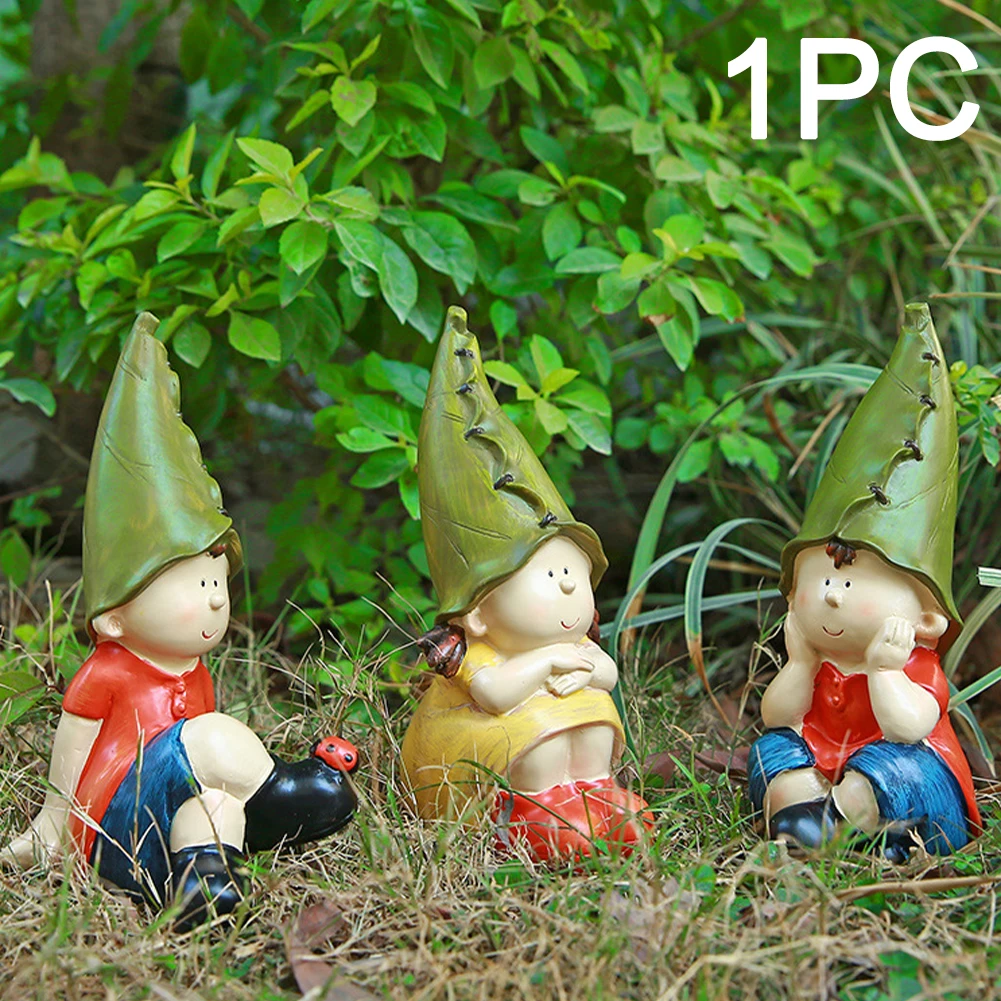 

Funny Gift DIY Statue Resin Elf Outdoor Yard Cute Dwarf Miniature Figurines Garden Ornament Lawn Decorative Home Office Tabletop