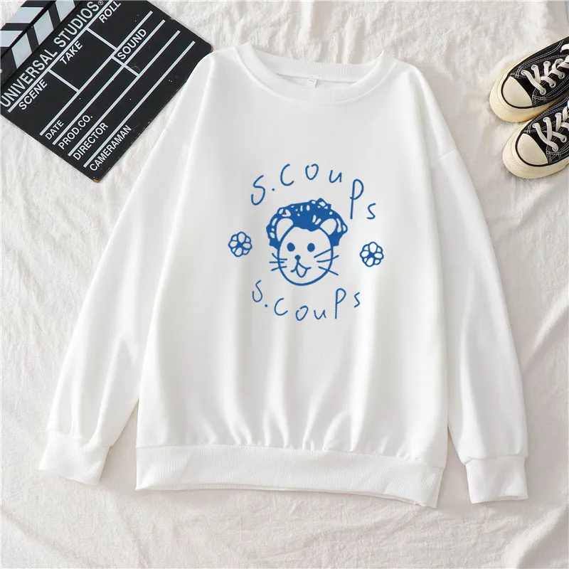 Новинка осени 2021 популярный узор милая Корейская хлопковая блузка с круглым