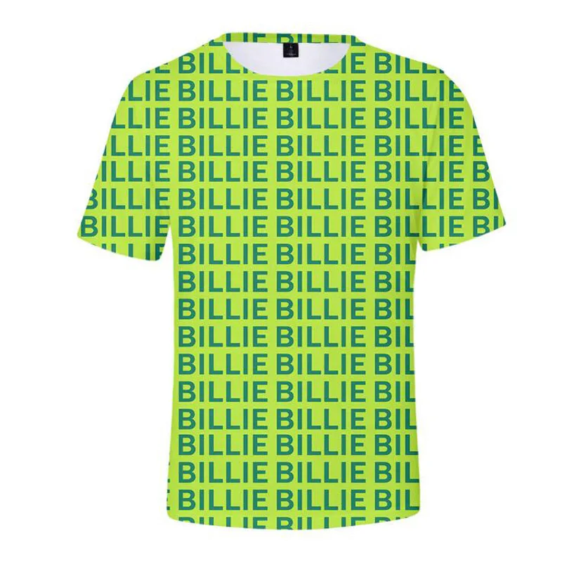 3D t shirt Уличная футболка в стиле хип-хоп Billie Eilish Harajuku, Повседневная футболка с круглым вырезом и короткими рукавами для мужчин и женщин, крутая футболка с графическим рисунком в стиле хипстер - Цвет: 3D t shirt