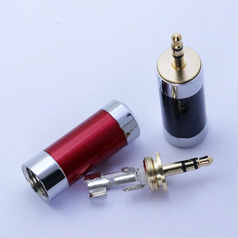 

10pcs 3.5mm Plug Jack 3 Pole Stereo Soldering Wire Connector Gold Plated 3 Pin 3.5mm Audio Plug for DIY Stereo Headset Earphone