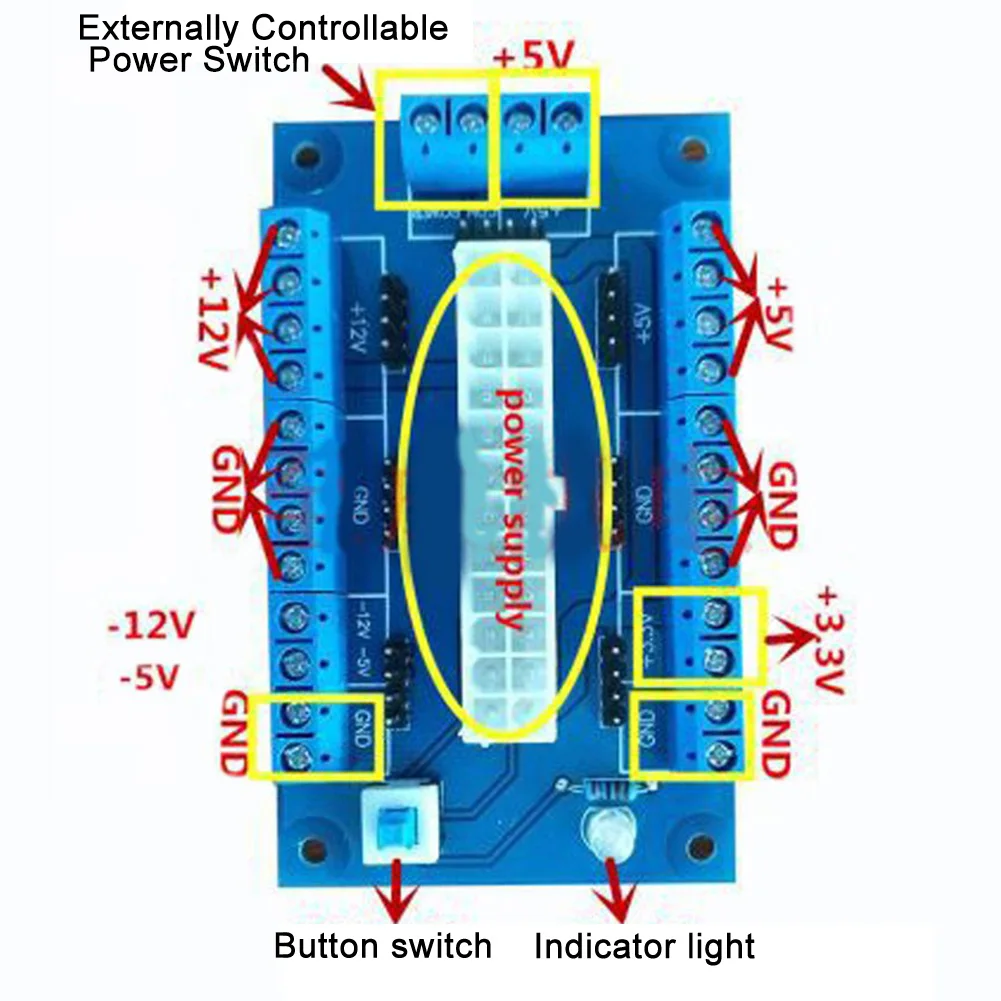 ATX источник питания легкий адаптер для компьютера DIY аксессуары ПК Настольная