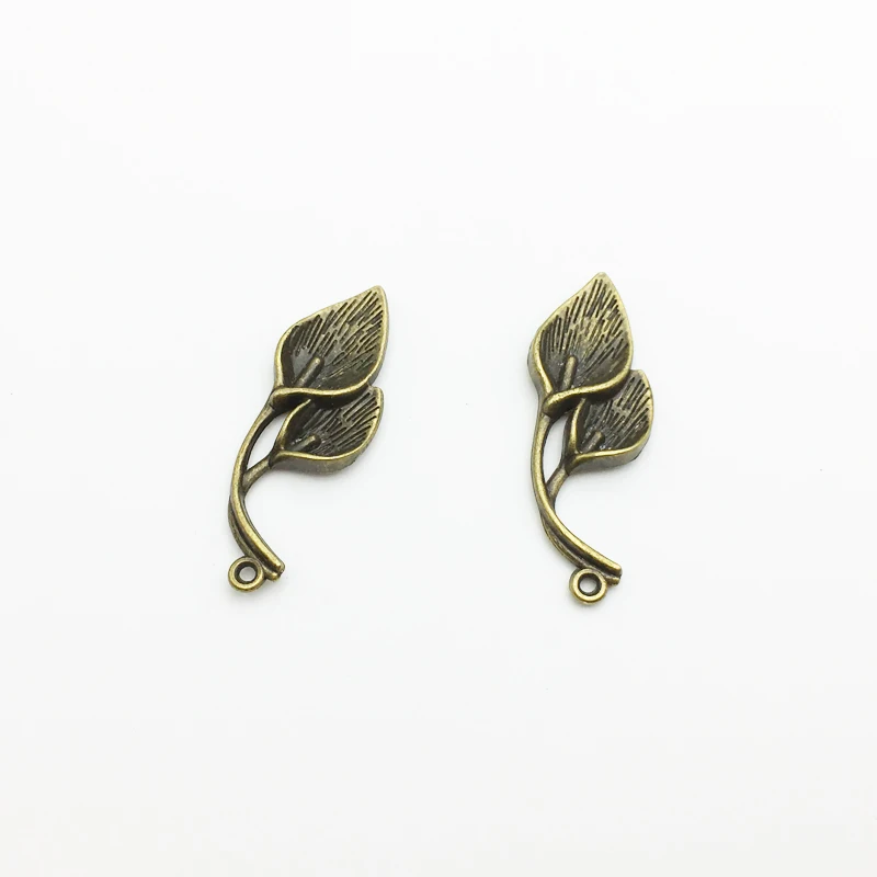 10 шт. ожерелье из сплава с листьями Дерева Подвеска Браслет Подвески в античном