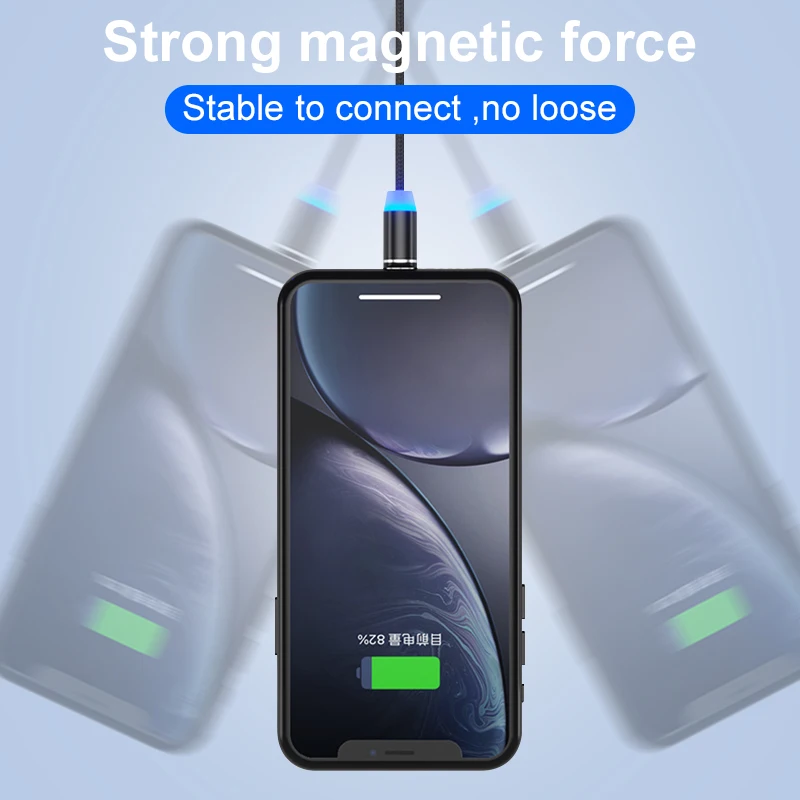 Fast LED Magnetic USB Cable Micro For Huawei Y5 Y7 Y6 Prime 2018 Honor 5X 6X 7X 7A 7C 6C Nylon Indicator Charger | Мобильные