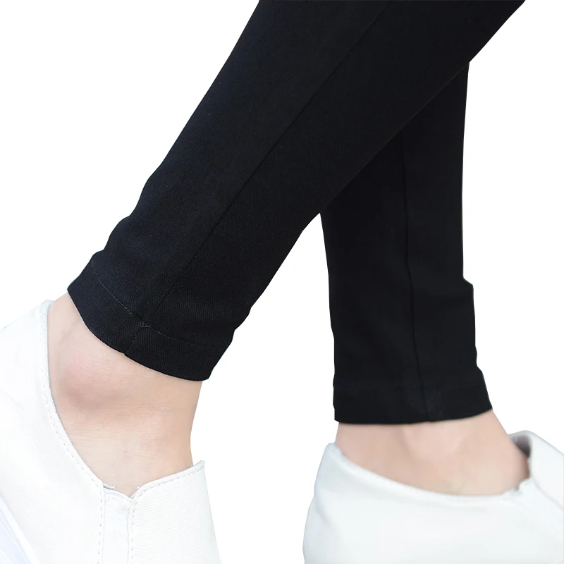 Slim Spring Autumn Women Pencil Pants Plus Size High Waist Leggings Black 4XL New Fashion Female Trousers Woman Pant Lady Jeans | Женская