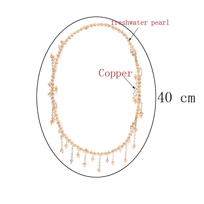 Элегантное ожерелье из натурального пресноводного жемчуга для невесты