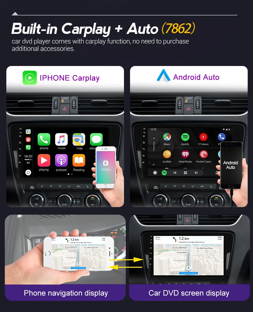 Автомобильный радиоприемник DSP на Android 10 0 для Smart Fortwo 3 C453 A453 W453 2014-2020 QLED 1280*720 Carplay 4G