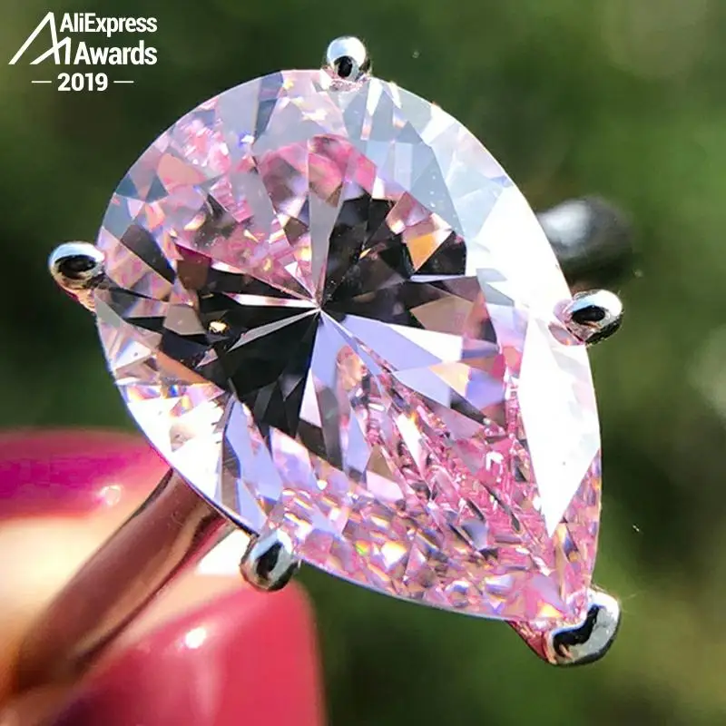 Кольцо SONA solitaire с драгоценными камнями сапфирами аметистом и рубинами 14*10 мм 5