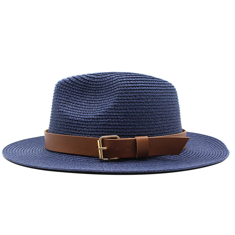 Фетровая шляпа в стиле джаз Соломенная Панама с широкими полями для мужчин и