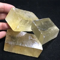 natural special yellow transparent gypsum rod sample100 110g